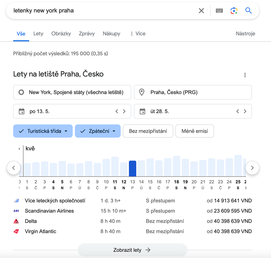 Google flights