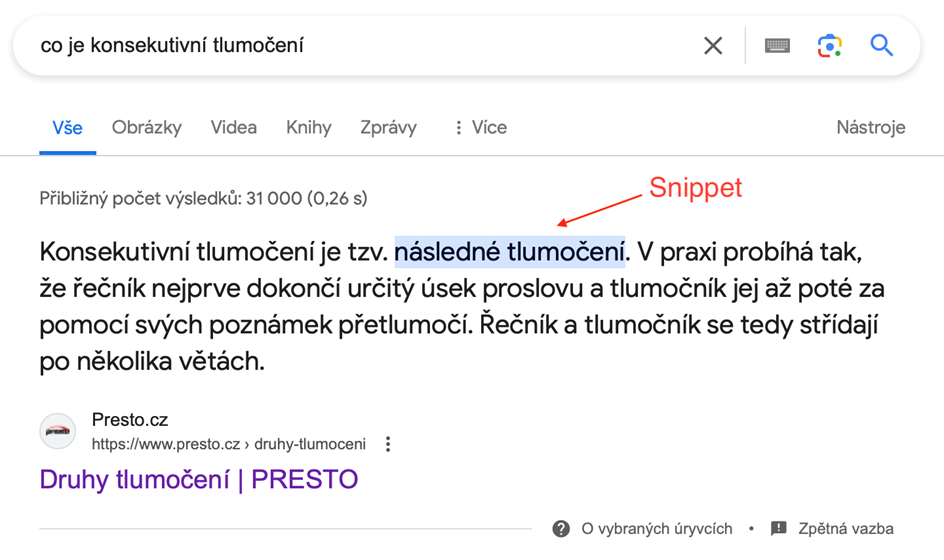 Vyhledávací snippety