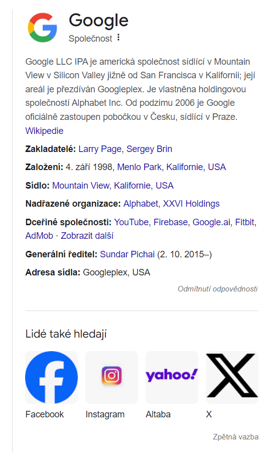 Informační karta