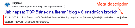 Meta popisek