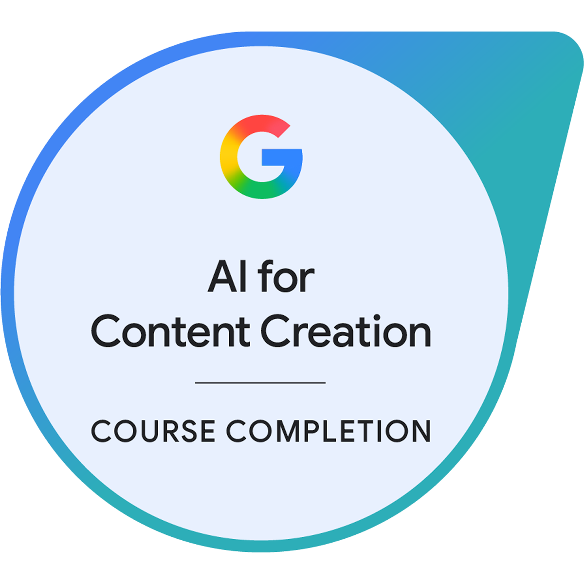 Odznak kurzu Google AI pro tvorbu obsahu