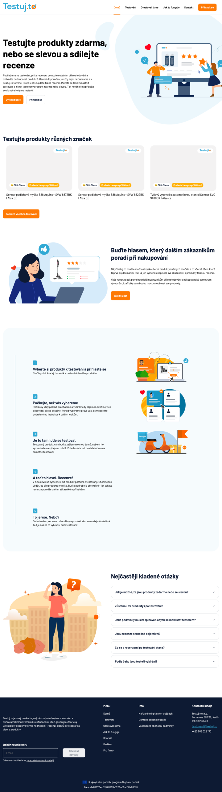 Webová prezentace pro český startup